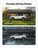 Canopies & Gazebos: VEVOR Carport Car Canopy 10 x 20 FT Heavy Duty Portable Car Shelter Tent Grey