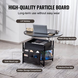 Outdoor Dining Sets: VEVOR Lift Top Coffee Table 35.3" Round Coffee Table for Living Room Black