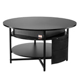 Outdoor Dining Sets: VEVOR Lift Top Coffee Table 35.3" Round Coffee Table for Living Room Black