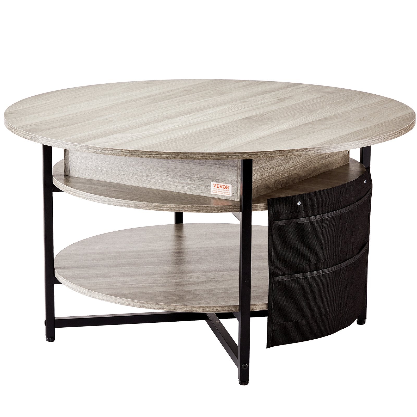 Outdoor Dining Sets: VEVOR Lift Top Coffee Table 35.3" Round Coffee Table for Living Room White