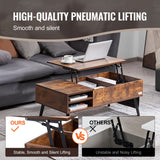 Outdoor Dining Sets: VEVOR Lift Top Coffee Table 39.4 in Rectangle Coffee Table for Living Room Brown