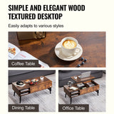 Outdoor Dining Sets: VEVOR Lift Top Coffee Table 39.4 in Rectangle Coffee Table for Living Room Brown
