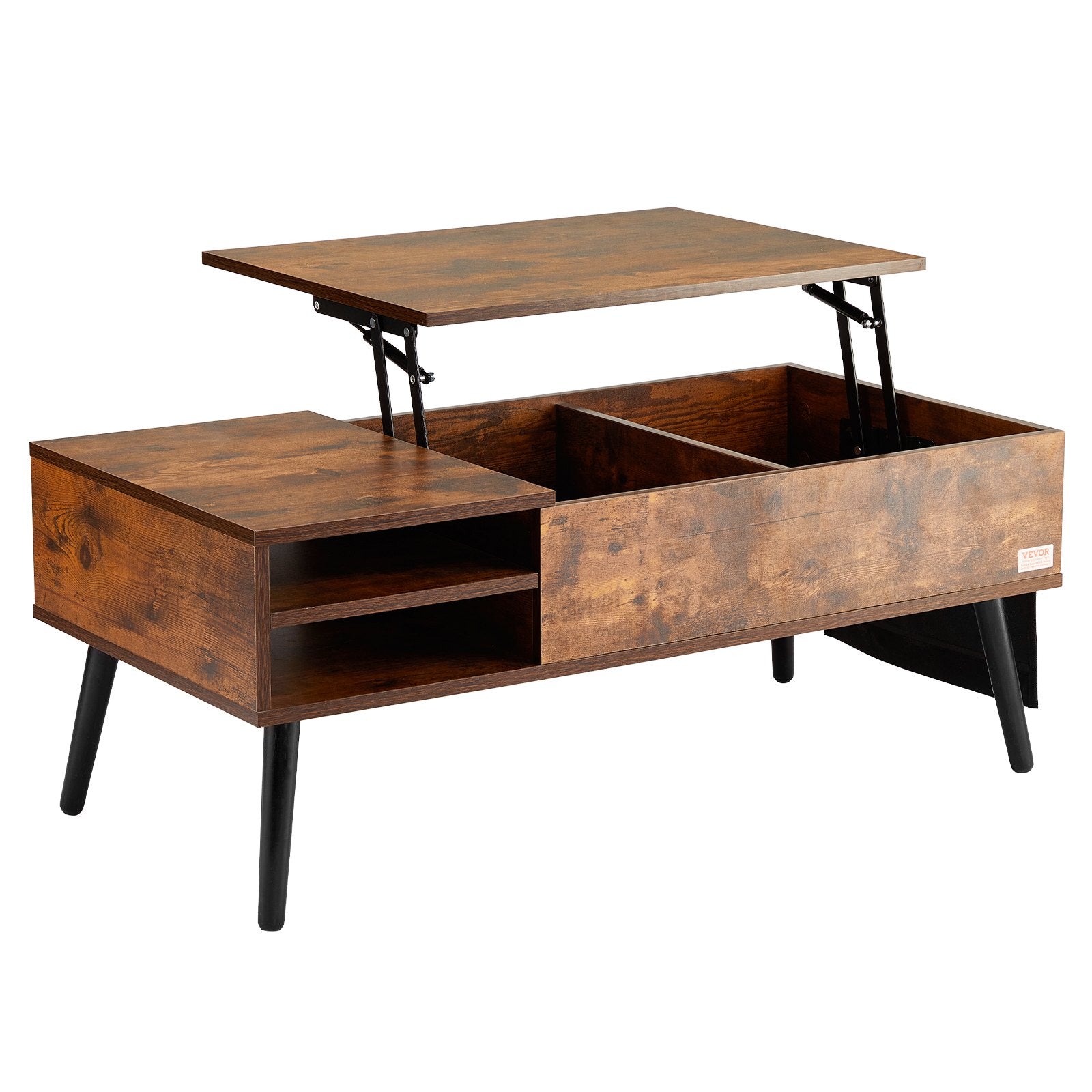Outdoor Dining Sets: VEVOR Lift Top Coffee Table 39.4 in Rectangle Coffee Table for Living Room Brown