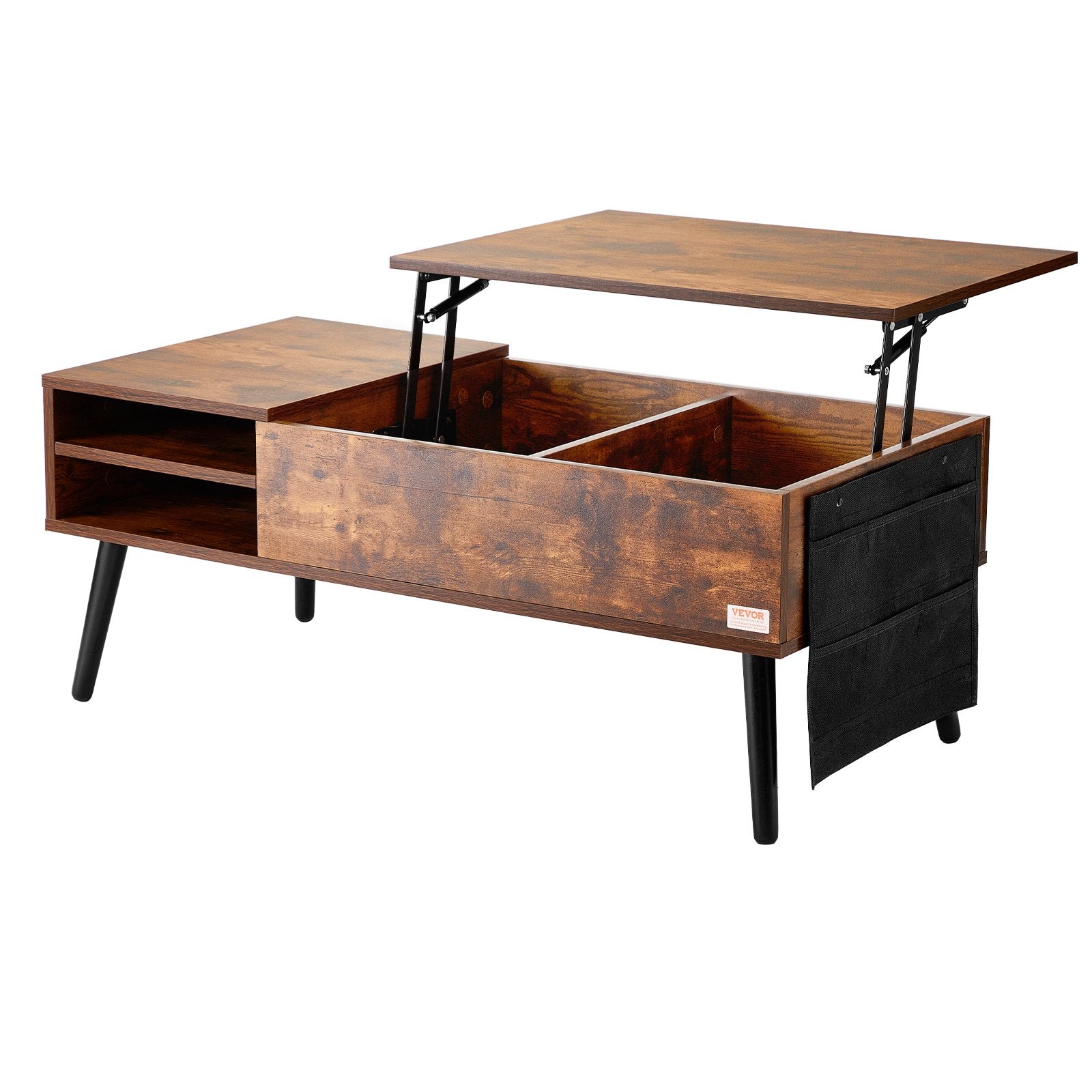 Outdoor Dining Sets: VEVOR Lift Top Coffee Table 39.4 in Rectangle Coffee Table for Living Room Brown