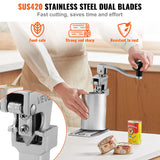 Fence & Gate Accessories: VEVOR Commercial Can Opener, Heavy-Duty Manual Tabletop Cans Opener for Cans Up to 300 mm Height, Height-Adjustable Professional Can Openers with Stainless Steel Blade, for Restaurant & Food Store