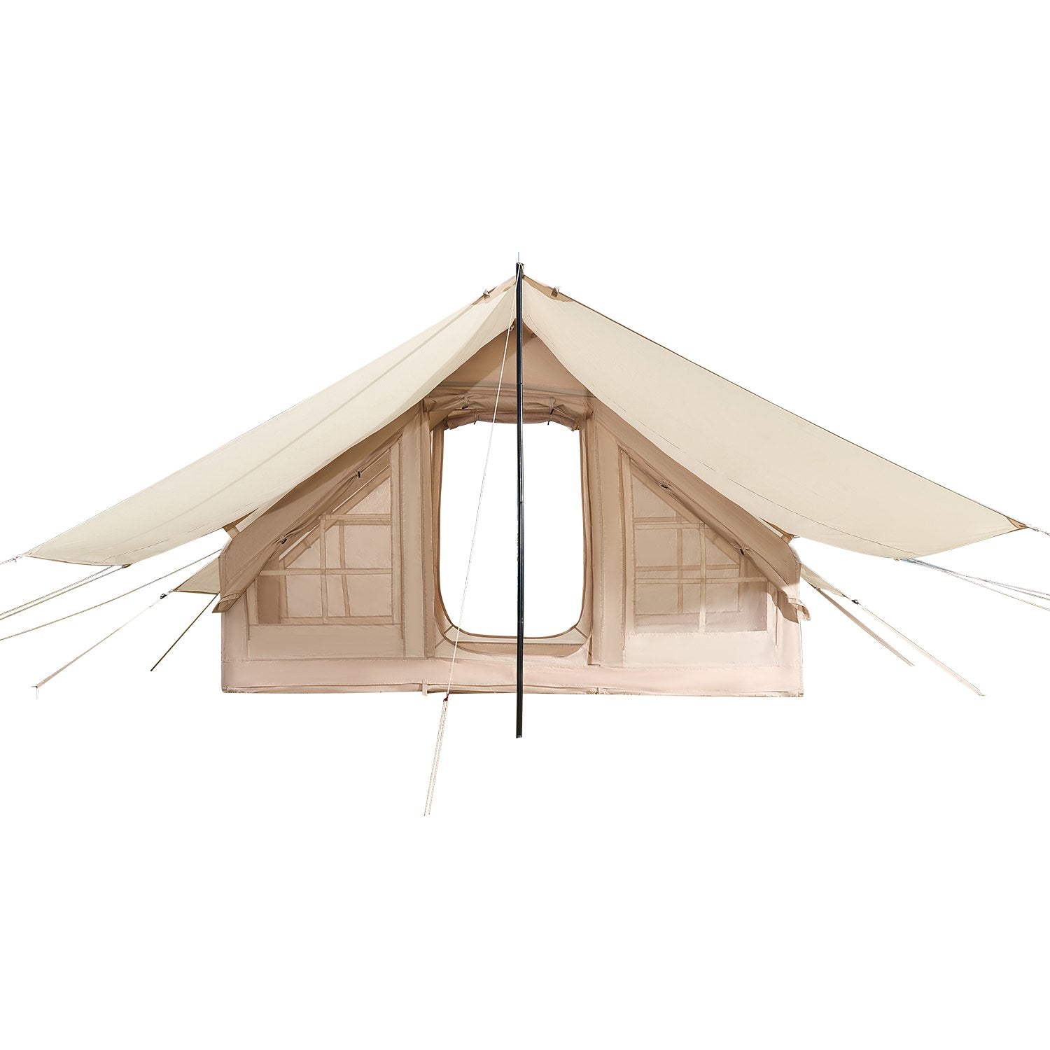 Tents: VEVOR Inflatable Tents for Camping, 3-5 Person Easy Setup Blow up Tent with Hand Pump, 300D Oxford 4 Season Glamping Tent with Canopy, Stove Jack, 2 Doors & 2 Mesh Windows (Storage Bag Included)