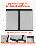 Curtains & Drapes: VEVOR RV Screen Door Protector,  622.3 x 508 mm Door Grille, Easy to Install and Disassemble, Reinforced Breathable Protective Mesh, Aluminum Alloy Camper RV Entry Protector for Pet Protection, Black