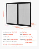 Curtains & Drapes: VEVOR RV Screen Door Protector,  622.3 x 508 mm Door Grille, Easy to Install and Disassemble, Reinforced Breathable Protective Mesh, Aluminum Alloy Camper RV Entry Protector for Pet Protection, Black