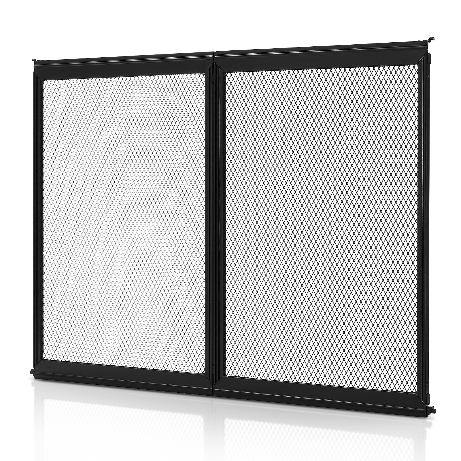 RV Screen Door Protector, 673.1 x 508 mm Door Grille, Easy to Install and Disassemble, Reinforced Breathable Protective Mesh, Aluminum Alloy Camper RV Entry Protector for Pet Protection, Black