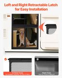Curtains & Drapes: VEVOR RV Screen Door Protector, 673.1 x 508 mm Door Grille, Easy to Install and Disassemble, Reinforced Breathable Protective Mesh, Aluminum Alloy Camper RV Entry Protector for Pet Protection, Black