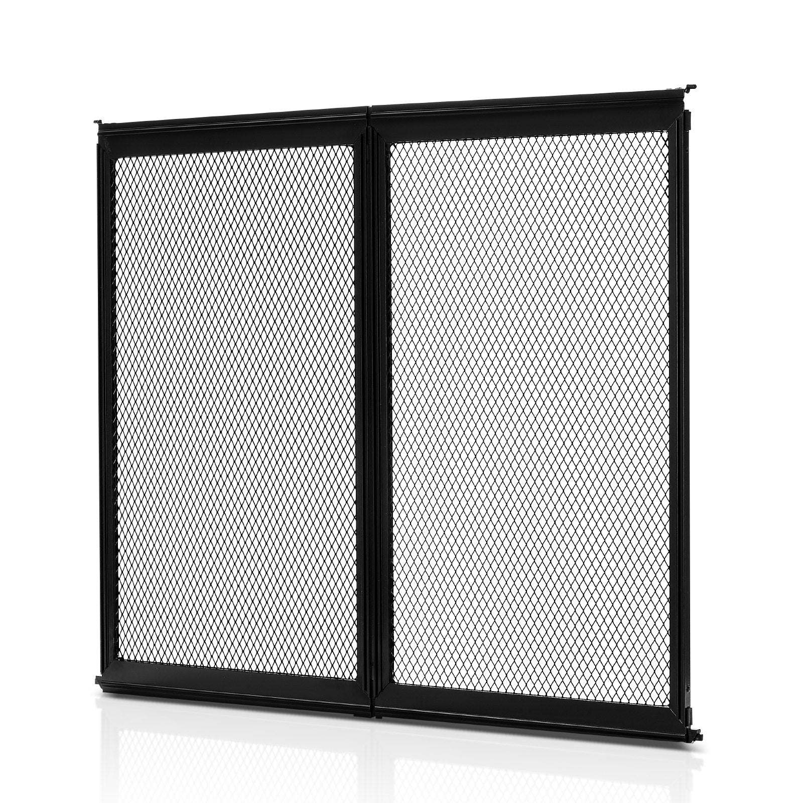 RV Screen Door Protector, 571.5 x 508 mm Door Grille, Easy to Install and Disassemble, Reinforced Breathable Protective Mesh, Aluminum Alloy Camper RV Entry Protector for Pet Protection, Black