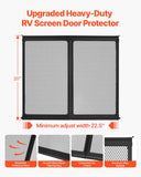Curtains & Drapes: VEVOR RV Screen Door Protector, 571.5 x 508 mm Door Grille, Easy to Install and Disassemble, Reinforced Breathable Protective Mesh, Aluminum Alloy Camper RV Entry Protector for Pet Protection, Black
