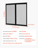 Curtains & Drapes: VEVOR RV Screen Door Protector, 571.5 x 508 mm Door Grille, Easy to Install and Disassemble, Reinforced Breathable Protective Mesh, Aluminum Alloy Camper RV Entry Protector for Pet Protection, Black