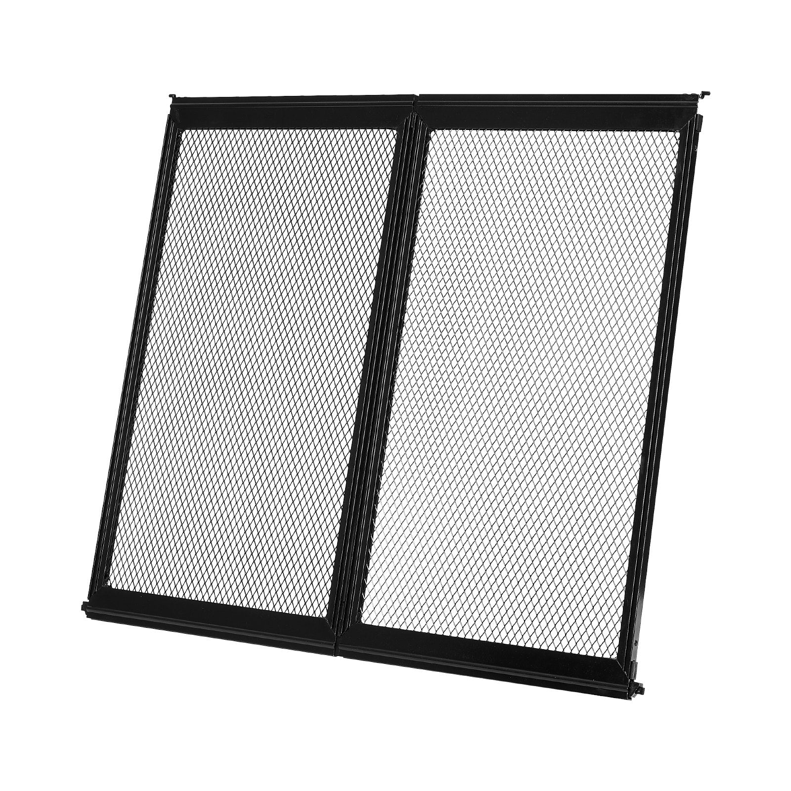 RV Screen Door Protector, 571.5 x 508 mm Door Grille, Easy to Install and Disassemble, Reinforced Breathable Protective Mesh, Aluminum Alloy Camper RV Entry Protector for Pet Protection, Black