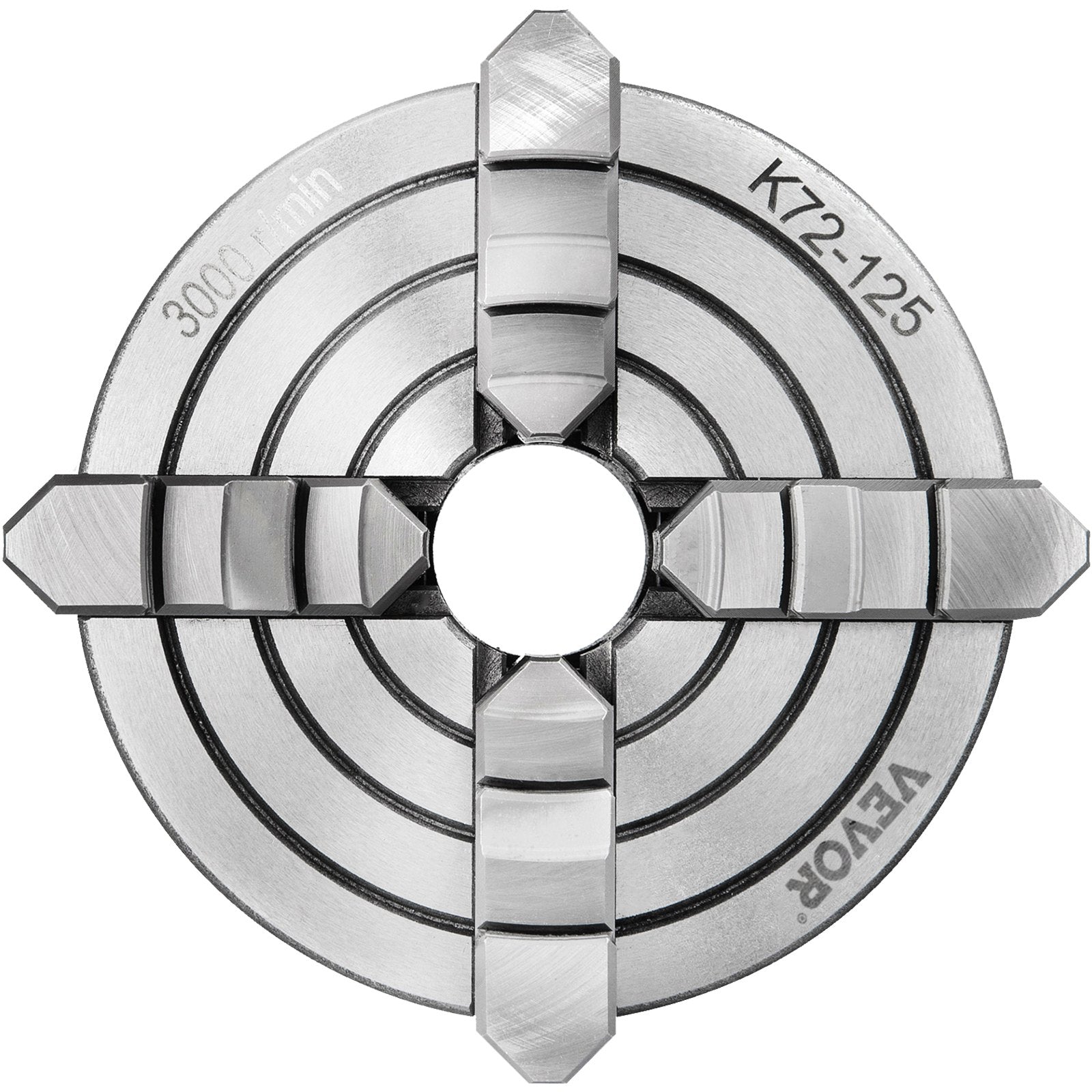 Drill & Screwdriver Accessories: VEVOR Metal Lathe Chuck 4-Jaw Independent 5 inch Cast Iron Milling Turning CNC