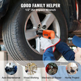 Automotive Repair & Speciality Tools: VEVOR Air Impact Wrench, 1/2" Drive Air Impact Gun Up to 880ft-lbs Nut-busting Torque, 7500RPM Lightweight Pneumatic Tool for Auto_epairs_nd_aintenance