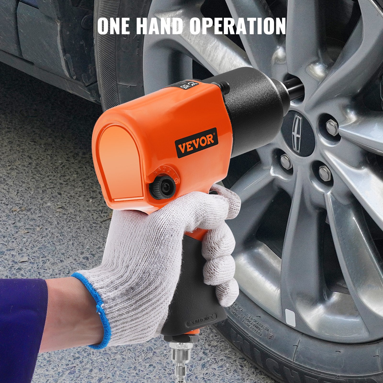 Automotive Repair & Speciality Tools: VEVOR Air Impact Wrench, 1/2" Drive Air Impact Gun Up to 880ft-lbs Nut-busting Torque, 7500RPM Lightweight Pneumatic Tool for Auto_epairs_nd_aintenance