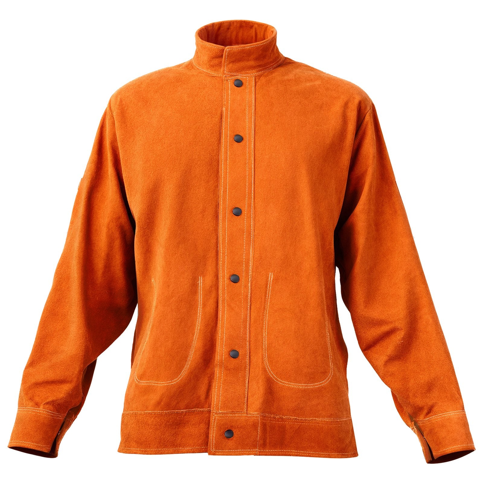 Women's Jackets & Coats: VEVOR Flame-Resistant Welding Jacket Heavy Duty Leather Welding Jacket L Size