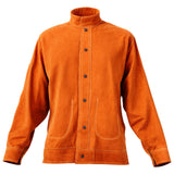 Women's Jackets & Coats: VEVOR Flame-Resistant Welding Jacket Heavy Duty Leather Welding Jacket L Size