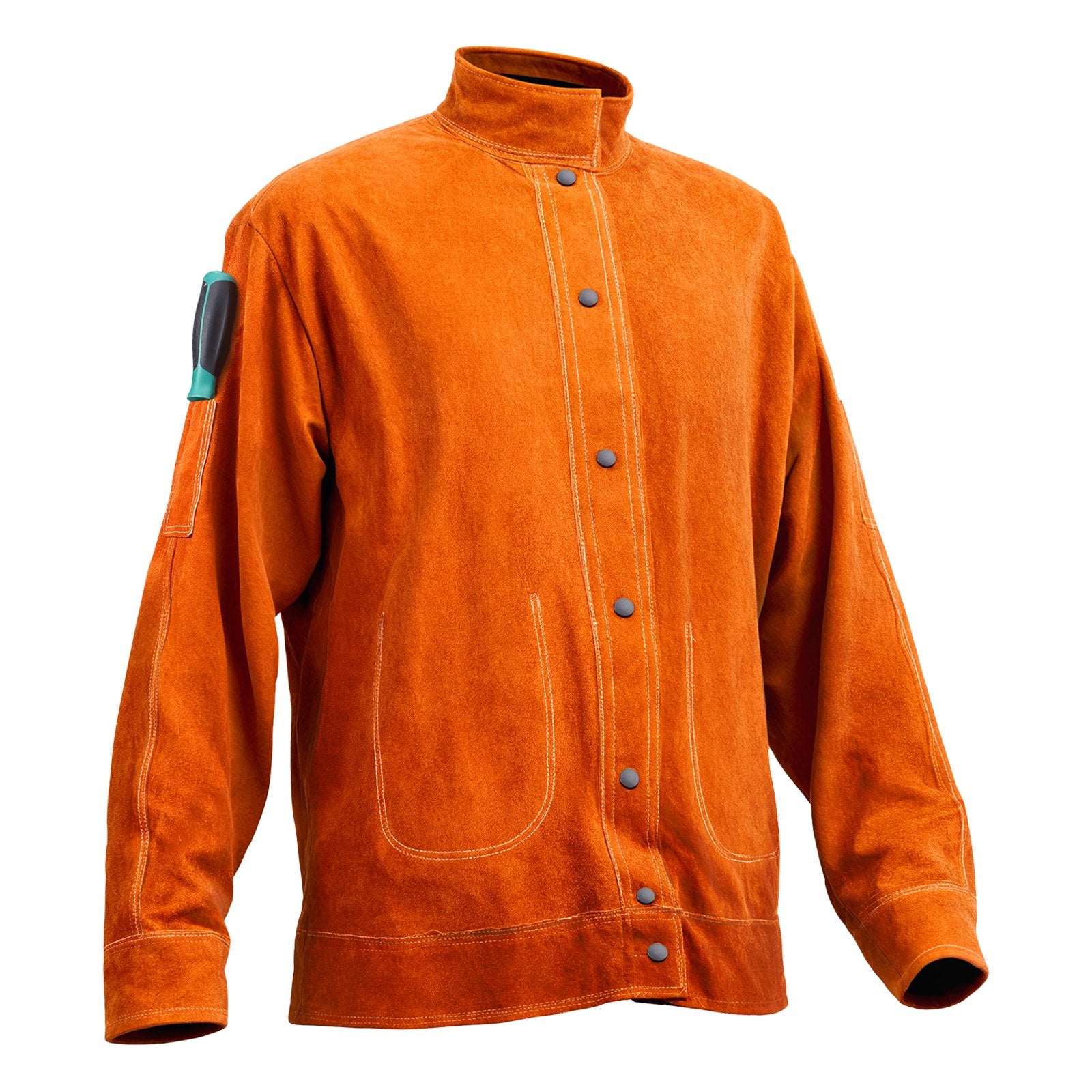 Women's Jackets & Coats: VEVOR Flame-Resistant Welding Jacket Heavy Duty Leather Welding Jacket XL Size