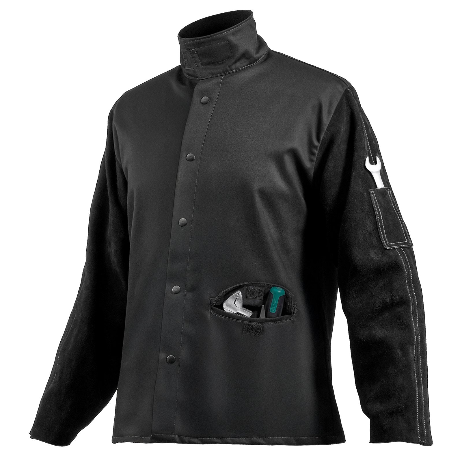 Men's Casual Shoes: VEVOR FR Welding Jacket XL Size Heavy Duty Cowhide Leather & 9oz FR Cotton