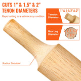 Rebar Cutters: VEVOR Tenon Cutter Log Furniture Kit 1" & 1.5"& 2" w/ Curved Blade for Home DIY