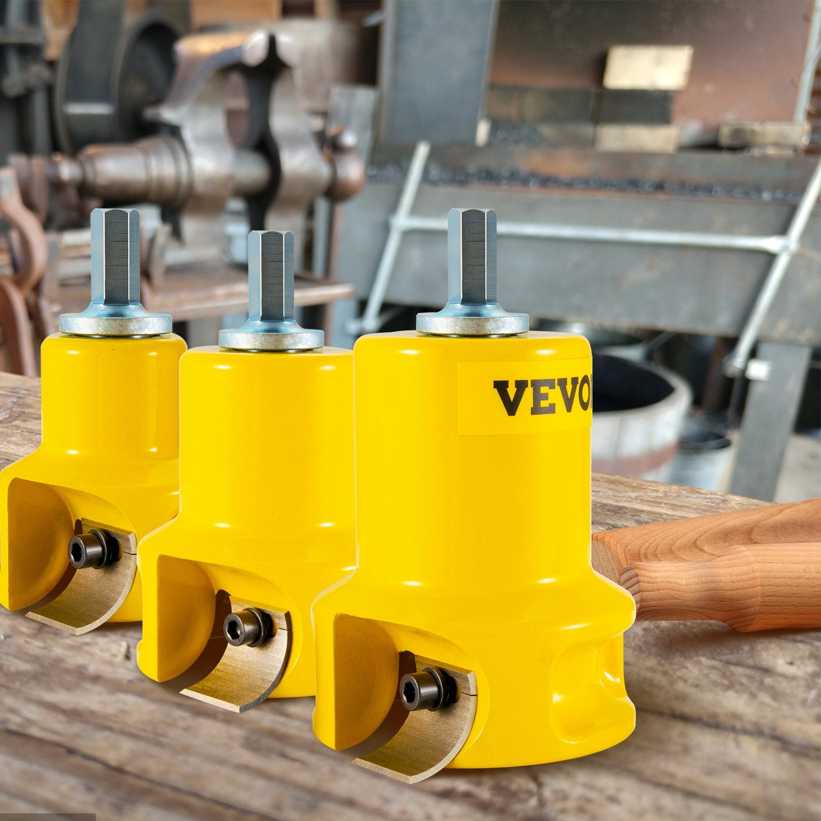 Rebar Cutters: VEVOR Tenon Cutter Log Furniture Kit 1" & 1.5"& 2" w/ Curved Blade for Home DIY