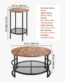 Room Dividers: VEVOR 3 Pieces Round Coffee Table Set 80 cm with 2 End Tables for Living Room