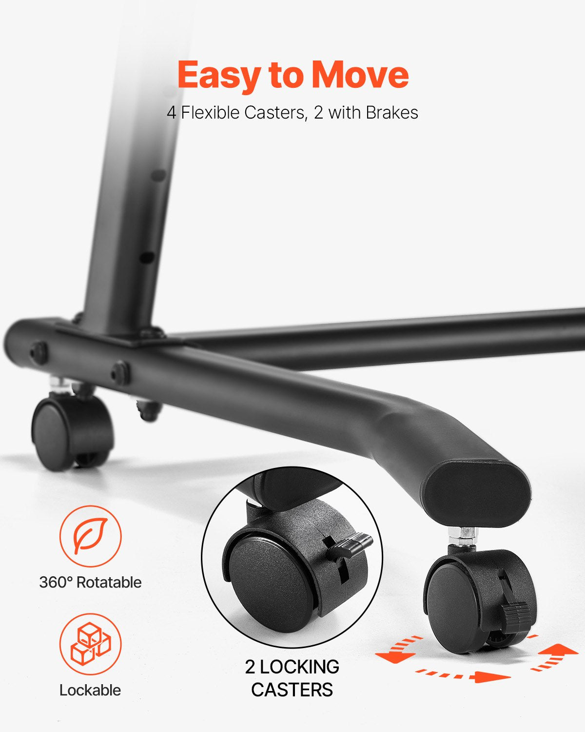 Bicycle Stands & Storage: VEVOR Mobile Cycling Desk Foldable Bike Trainer Fitness Desk with Lockable Wheel