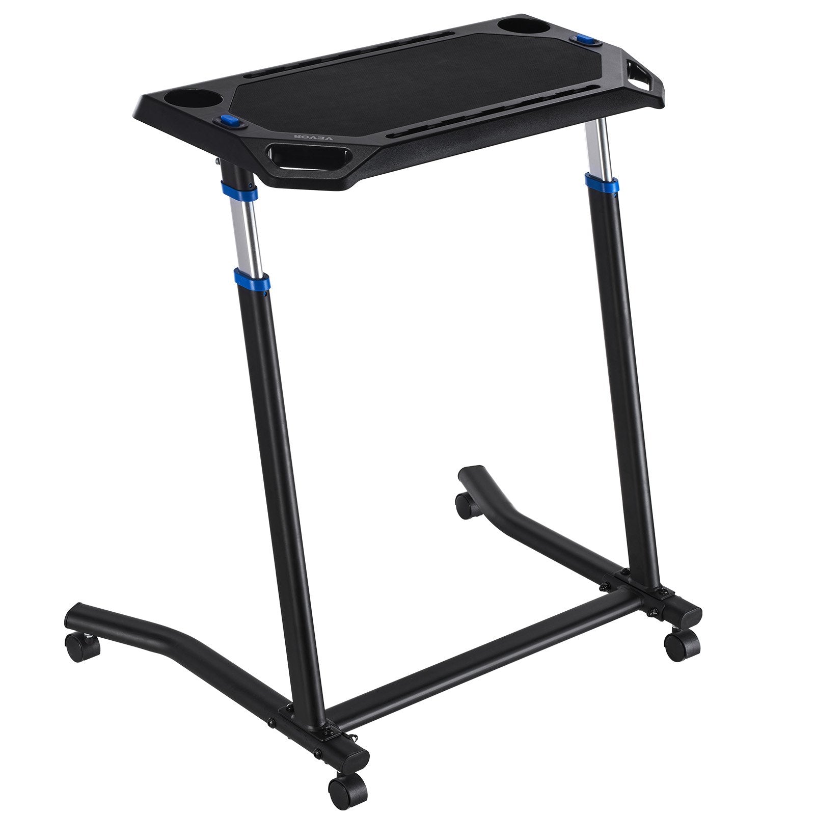 Bicycle Stands & Storage: VEVOR Mobile Cycling Desk Foldable Bike Trainer Fitness Desk with Lockable Wheel