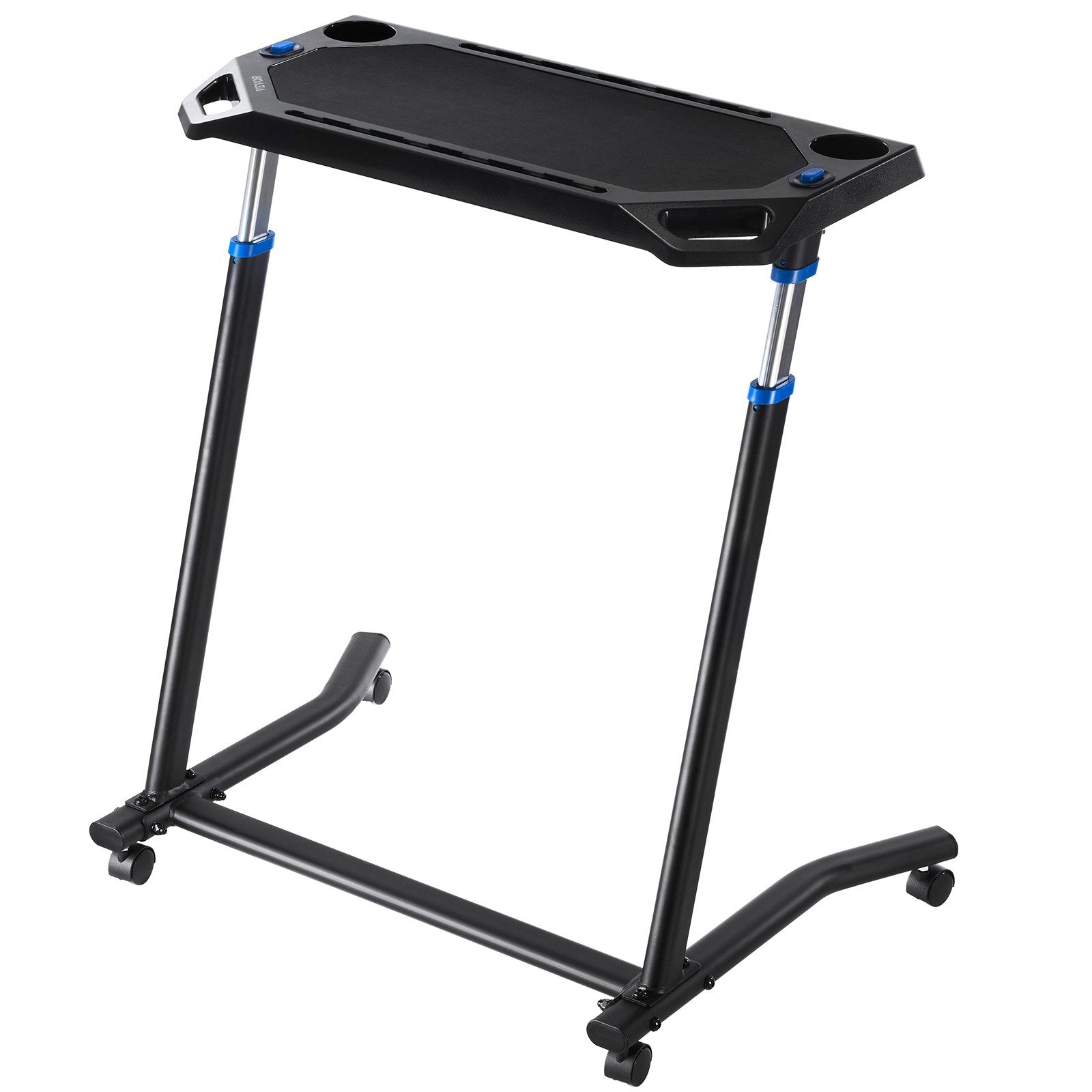 Bicycle Stands & Storage: VEVOR Mobile Cycling Desk Foldable Bike Trainer Fitness Desk with Lockable Wheel