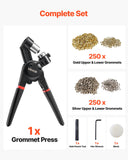 Automotive Repair & Speciality Tools: VEVOR Grommet Tool Kit 500 PCS 10 mm Metal Eyelets Grommets in Gold and Silver