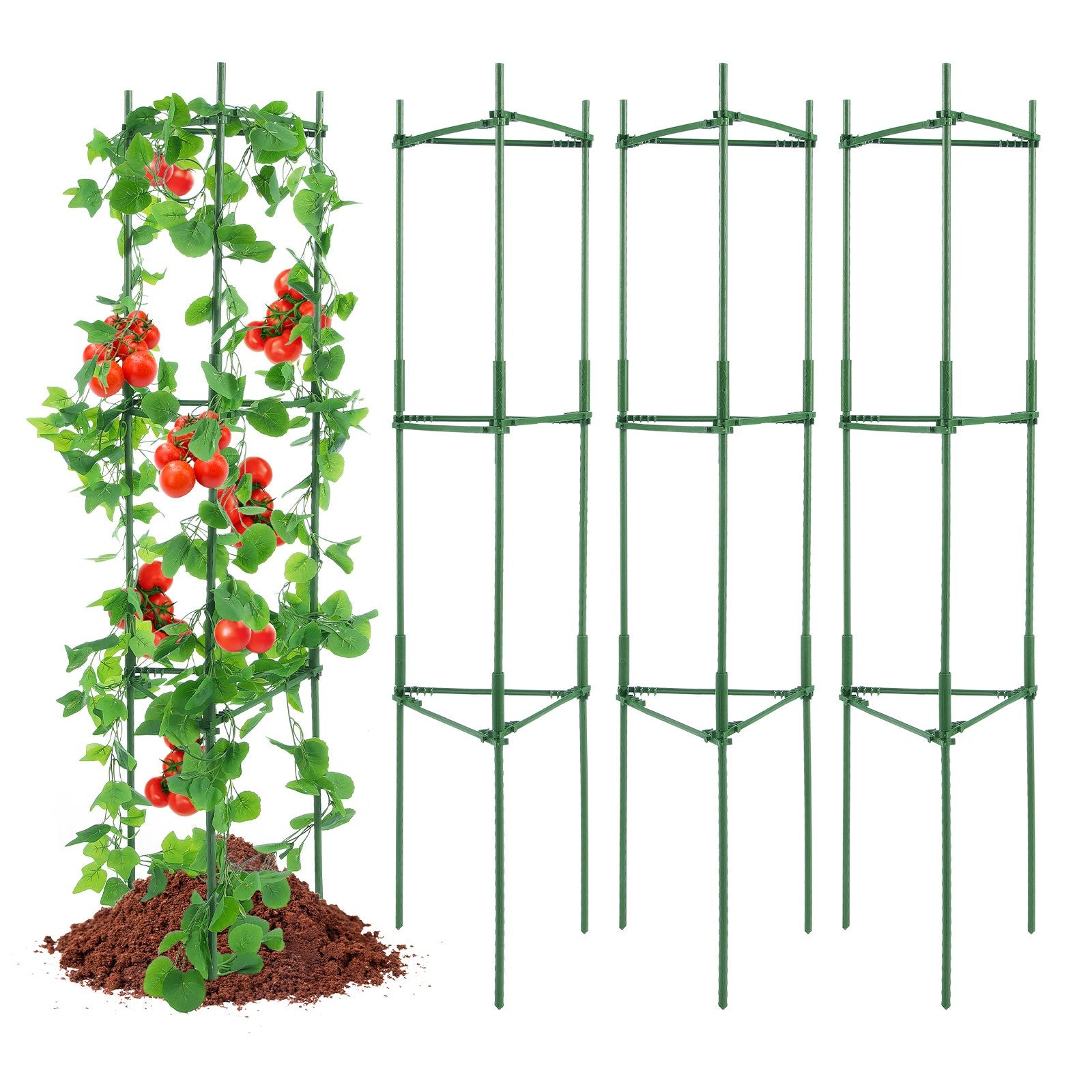 Gardening Tools: VEVOR 4 Packs Tomato Cages for Garden 1620 mm Tomato Plant Stakes Support Cage