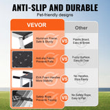 Dog Steps & Ramps: VEVOR Dog Stair for Cars 4-step Folding Dog Steps Aluminum Loads up to 150 lbs, Foldable 24-25.4 in Adjustable Height