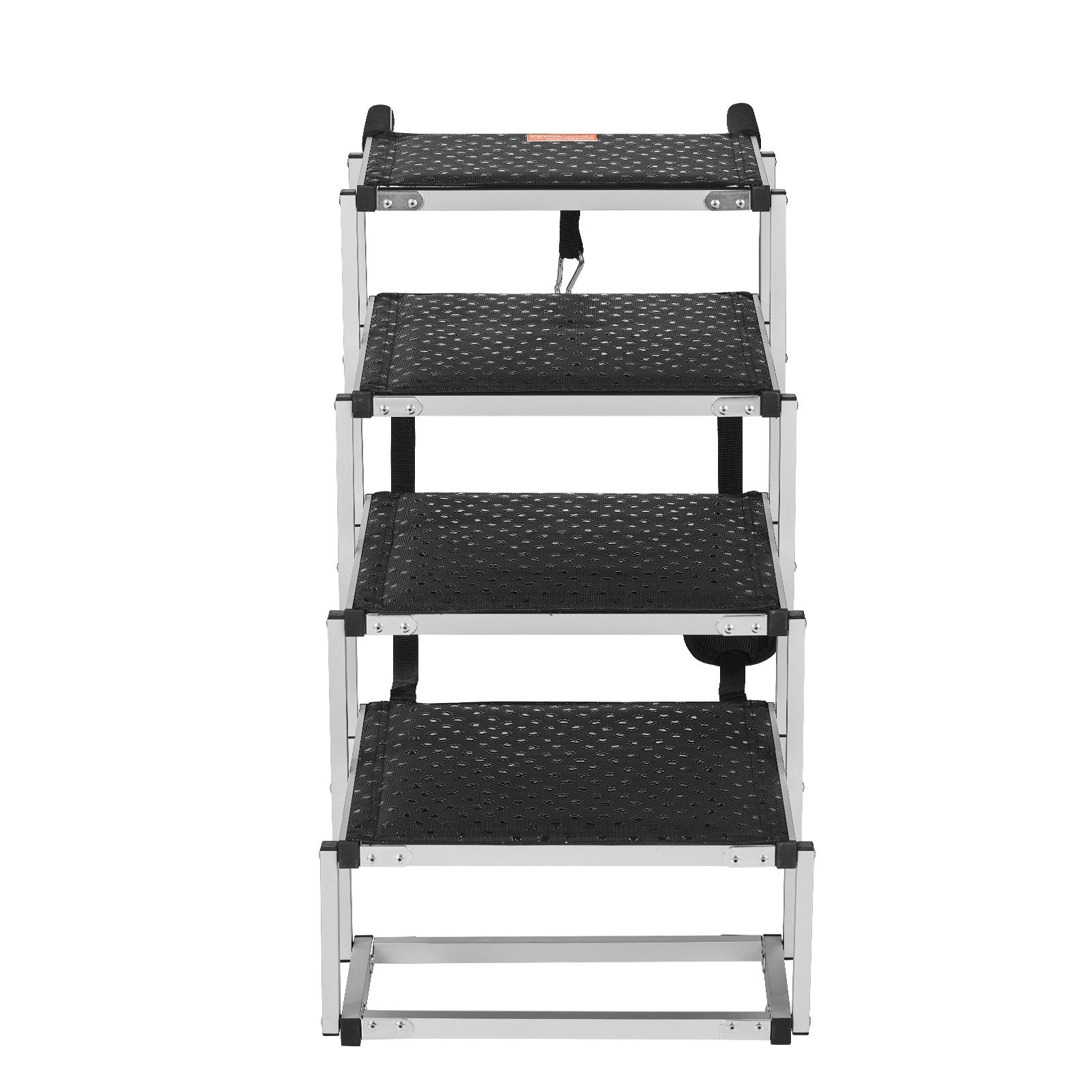 Dog Steps & Ramps: VEVOR Dog Stair for Cars 4-step Folding Dog Steps Aluminum Loads up to 150 lbs, Foldable 24-25.4 in Adjustable Height