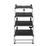 Dog Steps & Ramps: VEVOR Dog Stair for Cars 4-step Folding Dog Steps Aluminum Loads up to 150 lbs, Foldable 24-25.4 in Adjustable Height