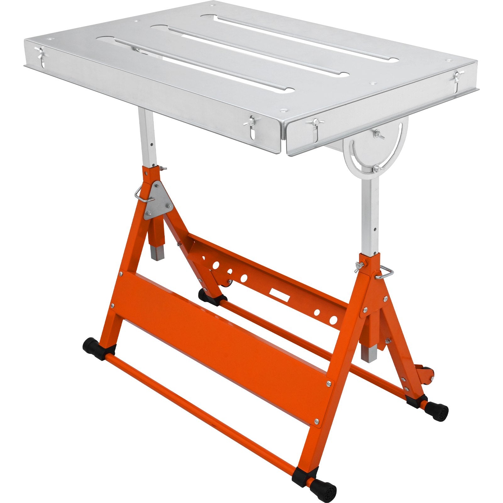 Tool Sockets: VEVOR Welding Table 30" x 20", 400lbs Load Capacity Steel Welding Workbench Table on Wheels, Folding Work Bench with Three 1.1" Slot, 3 Tilt Angles, Adjustable Height, Retractable Guide Rails