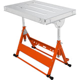 Tool Sockets: VEVOR Welding Table 30" x 20", 400lbs Load Capacity Steel Welding Workbench Table on Wheels, Folding Work Bench with Three 1.1" Slot, 3 Tilt Angles, Adjustable Height, Retractable Guide Rails