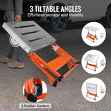 Tool Sockets: VEVOR Welding Table 30" x 20", 400lbs Load Capacity Steel Welding Workbench Table on Wheels, Folding Work Bench with Three 1.1" Slot, 3 Tilt Angles, Adjustable Height, Retractable Guide Rails