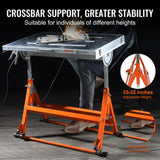 Tool Sockets: VEVOR Welding Table 30" x 20", 400lbs Load Capacity Steel Welding Workbench Table on Wheels, Folding Work Bench with Three 1.1" Slot, 3 Tilt Angles, Adjustable Height, Retractable Guide Rails