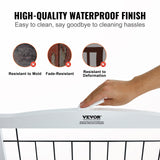 Dog Playpens & Gates: VEVOR Free Standing Dog Gate, 32" H x 96.5" W Freestanding Pet Gate, 4 Panels Foldable Dog Gate for Wide and Narrow Passageways, Expandable Dog Barrier with Silent Foot Support for Indoor, White