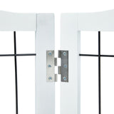 Dog Playpens & Gates: VEVOR Free Standing Dog Gate, 32" H x 96.5" W Freestanding Pet Gate, 4 Panels Foldable Dog Gate for Wide and Narrow Passageways, Expandable Dog Barrier with Silent Foot Support for Indoor, White