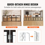 Dog Playpens & Gates: VEVOR Free Standing Dog Gate 32x96.5 inch Freestanding Pet Gate Foldable Brown