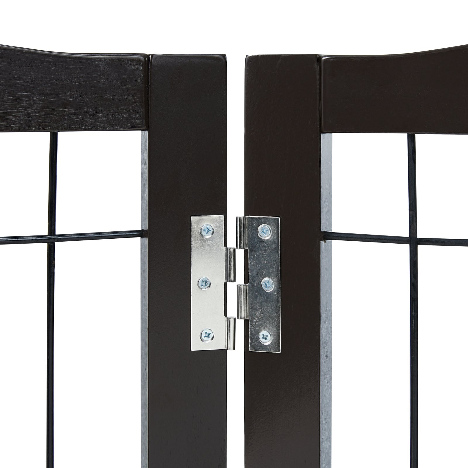 Dog Playpens & Gates: VEVOR Free Standing Dog Gate 32x96.5 inch Freestanding Pet Gate Foldable Brown