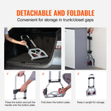 Drums: VEVOR Folding Hand Truck, 80 kg Load Capacity, Aluminum Portable Cart, Convertible Hand Truck and Dolly with Telescoping Handle and Rubber Wheels, Ultra Lightweight Super Strong for Moving Warehouse