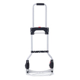 Drums: VEVOR Folding Hand Truck, 80 kg Load Capacity, Aluminum Portable Cart, Convertible Hand Truck and Dolly with Telescoping Handle and Rubber Wheels, Ultra Lightweight Super Strong for Moving Warehouse