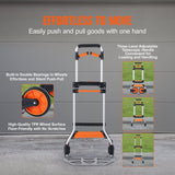 Cat Carriers & Crates: VEVOR Folding Hand Truck, 140 kg Load Capacity, Aluminum Portable Cart, Convertible Hand Truck and Dolly with Telescoping Handle and PP+TPR Wheels, Ultra Lightweight Super Strong for Moving Warehouse