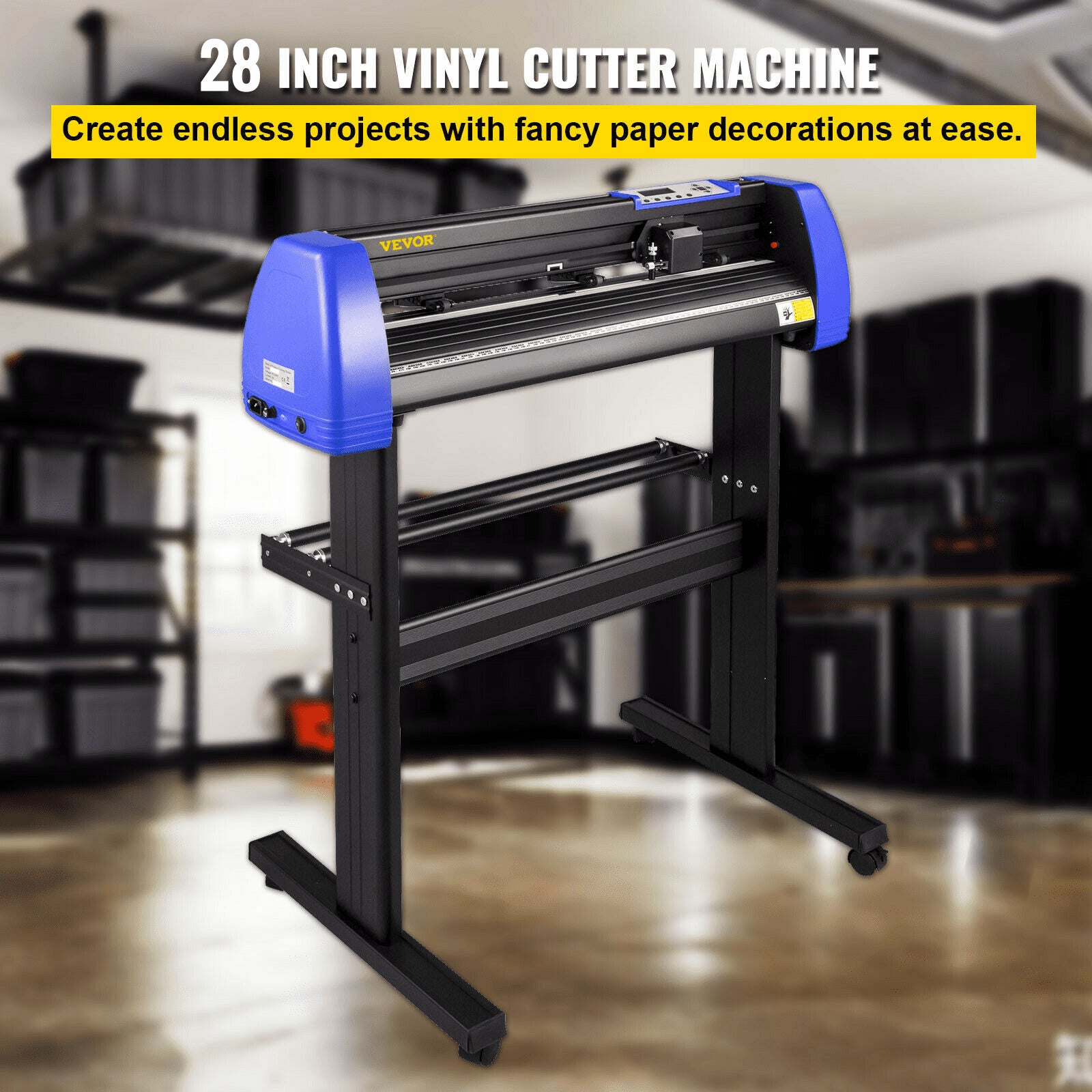 Audio Accessories: VEVOR 720mm Vinyl Cutter/Plotter Sign Cut Machine Software 20 Blades LCD Black