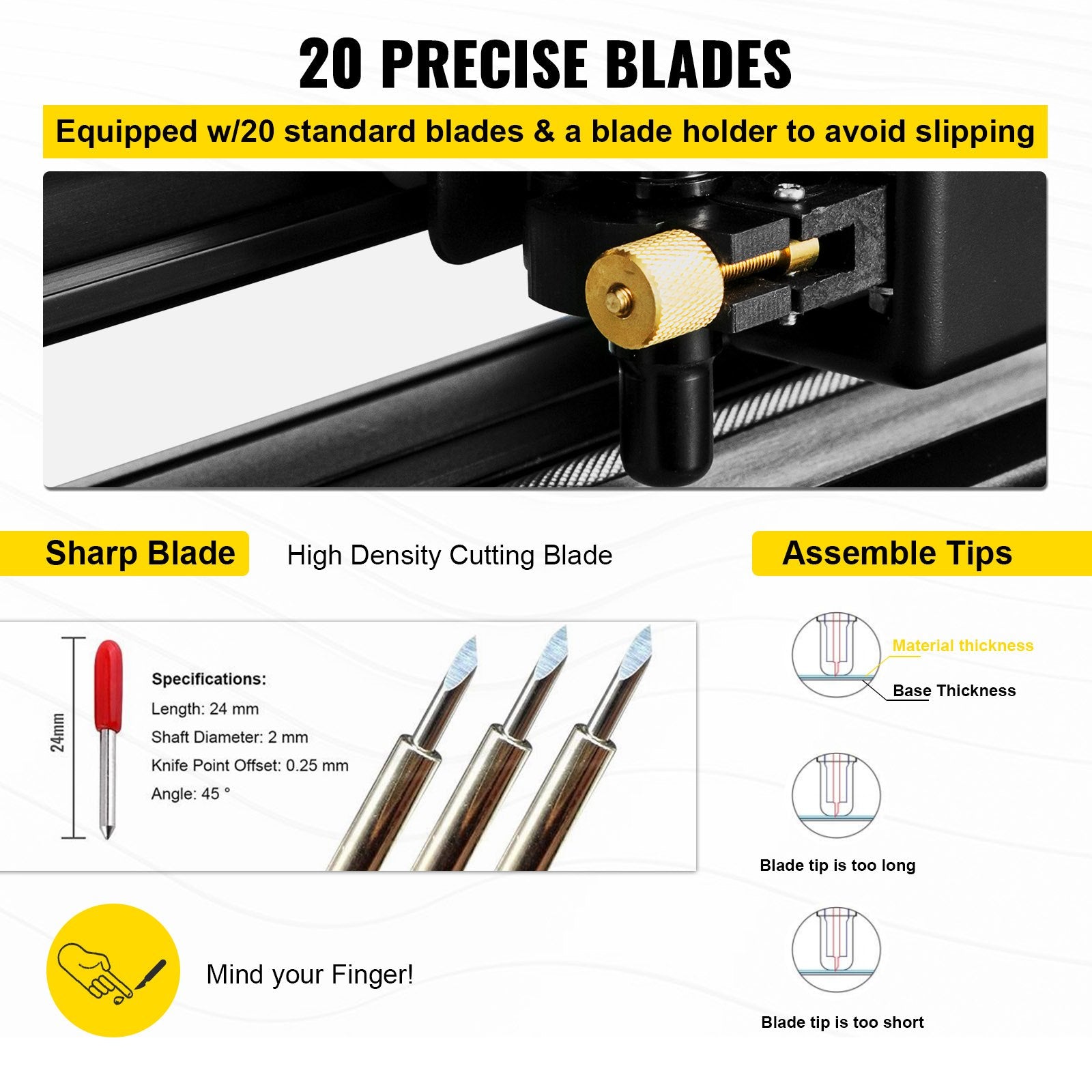 Audio Accessories: VEVOR 720mm Vinyl Cutter/Plotter Sign Cut Machine Software 20 Blades LCD Black