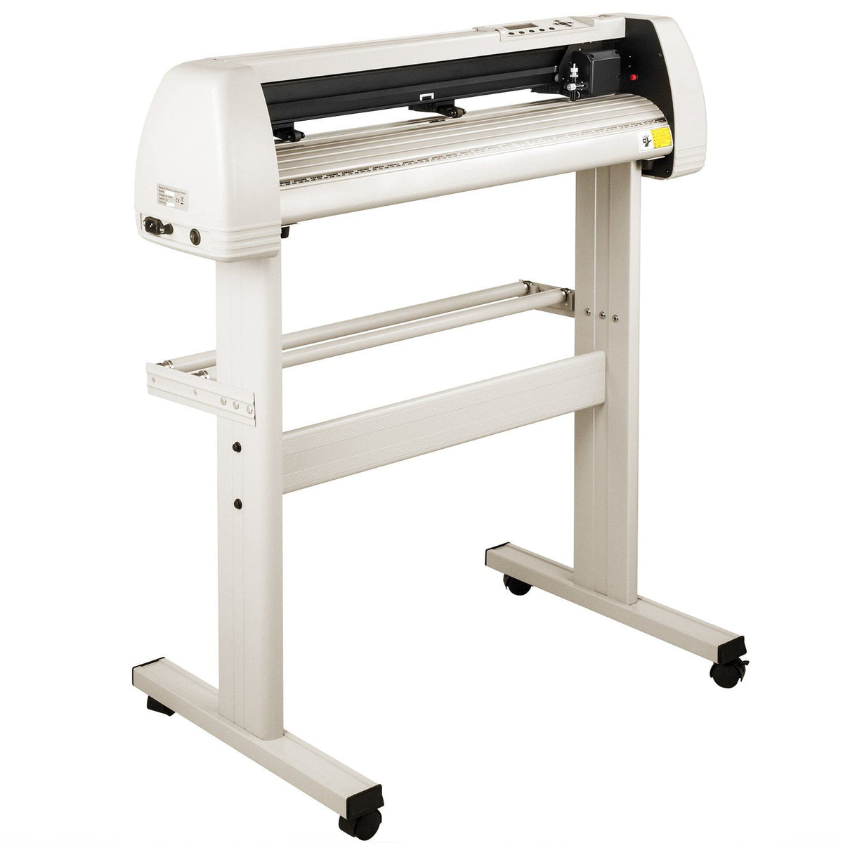 Vinyl Cutter 870mm Vinyl Cutter Machine Maximum Paper Feed 34inch White Vinyl Plotter Cutter Machine Vinyl Plotter with Sturdy Floor Stand Adjustable Force and Speed for Sign Making